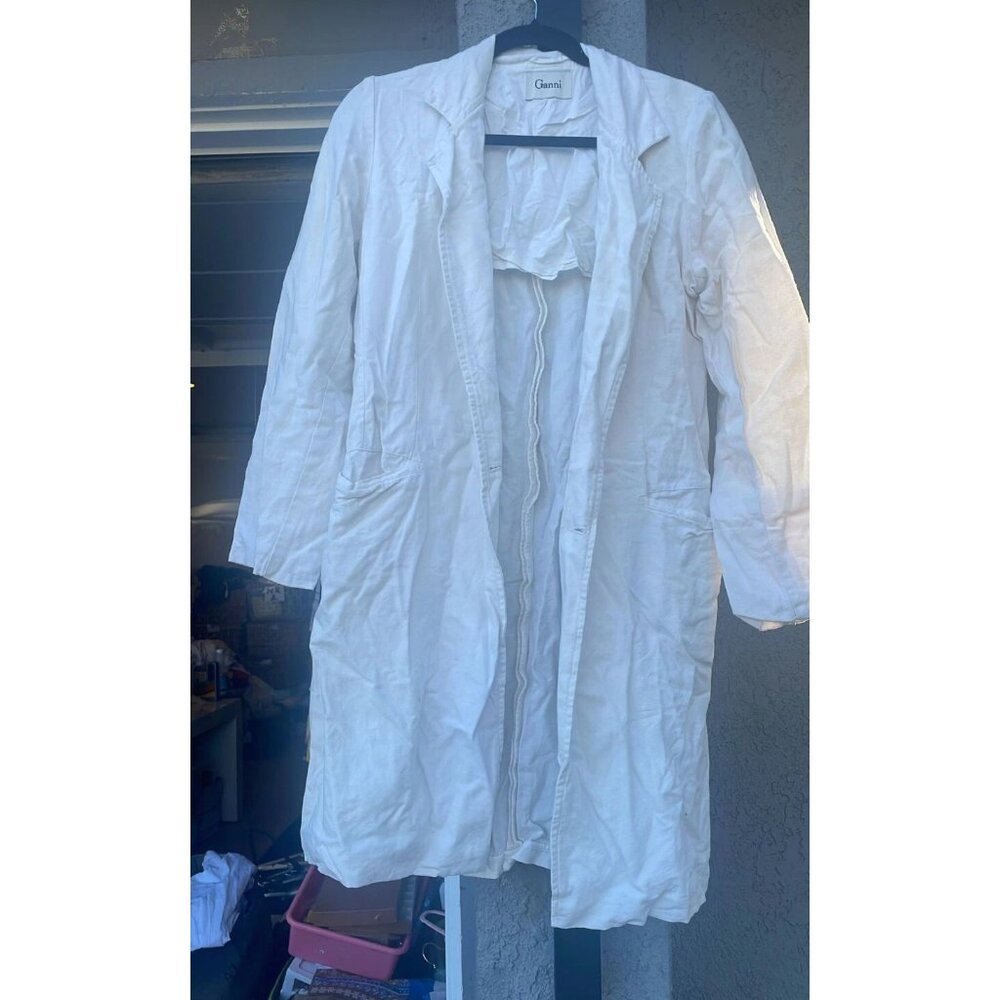 Ganni Anthropologie Coat Coverup Wrap Jacket M